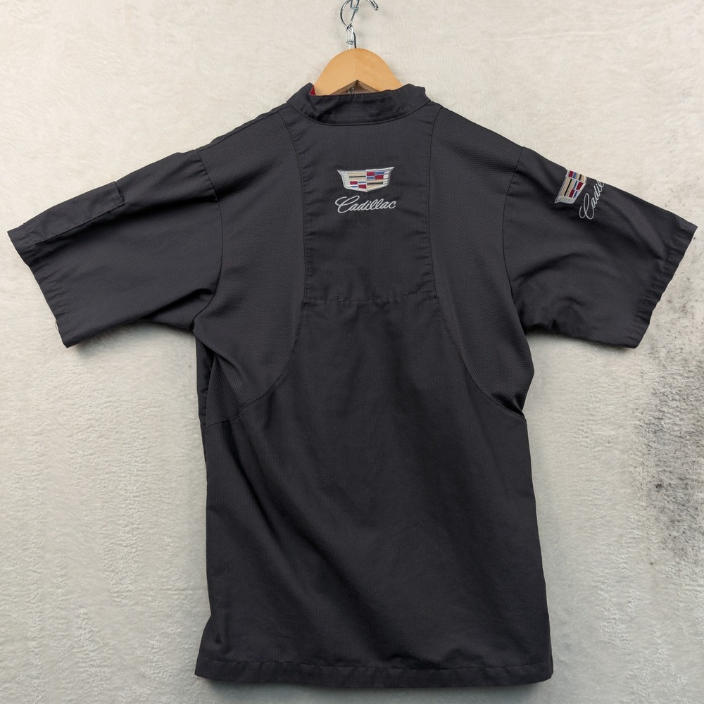 VTG Red Kap Shirt Men's Medium Gray Cadillac Mechanic Workwear Automotive Y2K